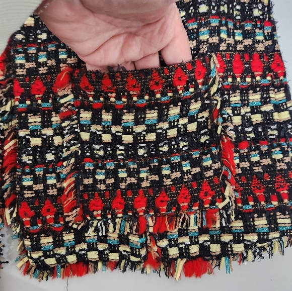 Chic Multicolor Tweed Jacket From TRUTH & PRIDE, Size Large - Picture 9 of 11